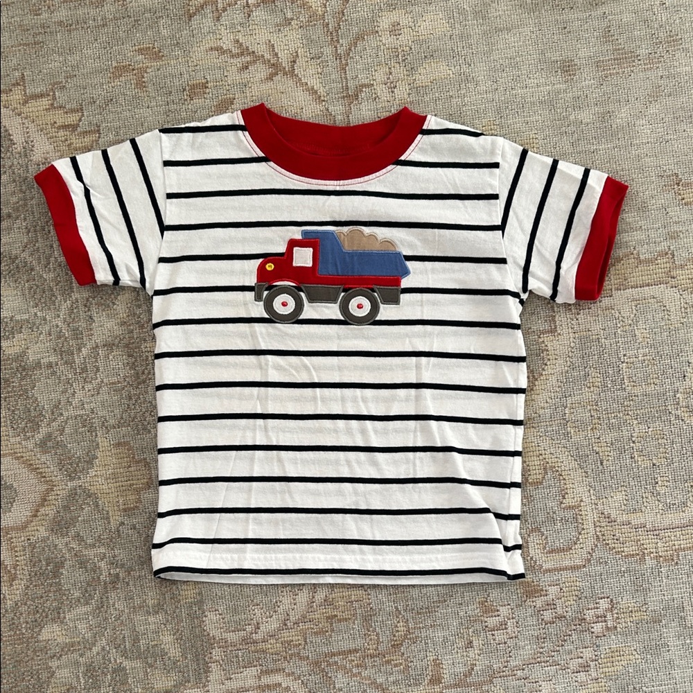 Luigi Kids Striped T-Shirt with Truck Design